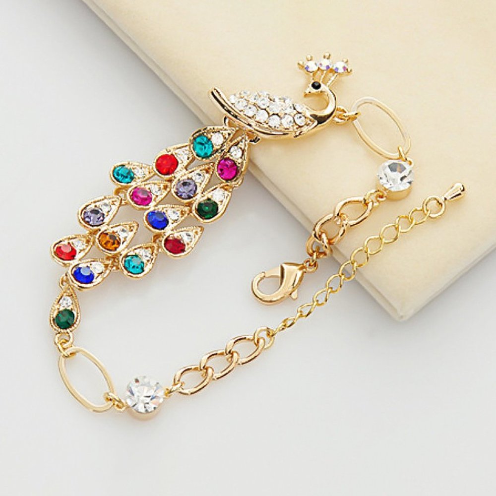peacock chain bracelet